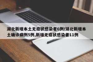 湖北新增本土无症状感染者6例/湖北新增本土确诊病例5例,新增无症状感染者11例