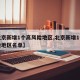 【北京新增1个高风险地区,北京新增1个高风险地区名单】