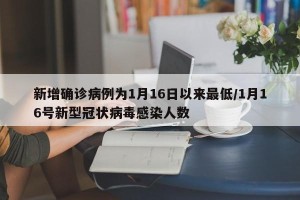 新增确诊病例为1月16日以来最低/1月16号新型冠状病毒感染人数